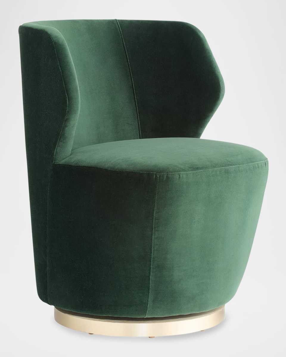 Poppy Velvet Swivel Chair